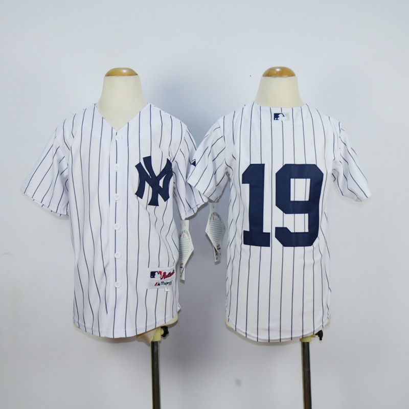 Youth New York Yankees #19 No name White MLB Jerseys->women mlb jersey->Women Jersey